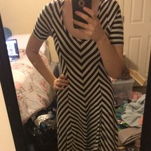 Navy Chevron Dress